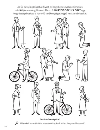 Missionaries Sent Two by Two coloring page