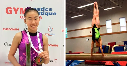 Angle Zhong with a medal