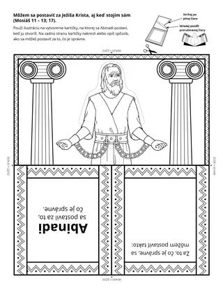 stránka s aktivitami: Môžem sa postaviť za Ježiša Krista, dokonca aj sa za Neho postavím sám.