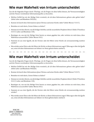 Wie man Wahrheit von Irrtum unterscheidet