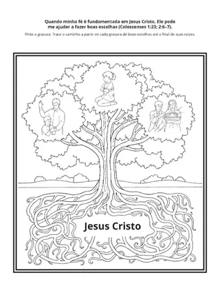 página de atividade: quando minha fé é fundamentada em Jesus Cristo
