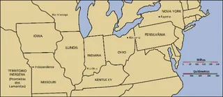 mapa do nordeste dos Estados Unidos