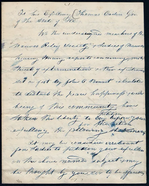 Petition to Governor Thomas Carlin