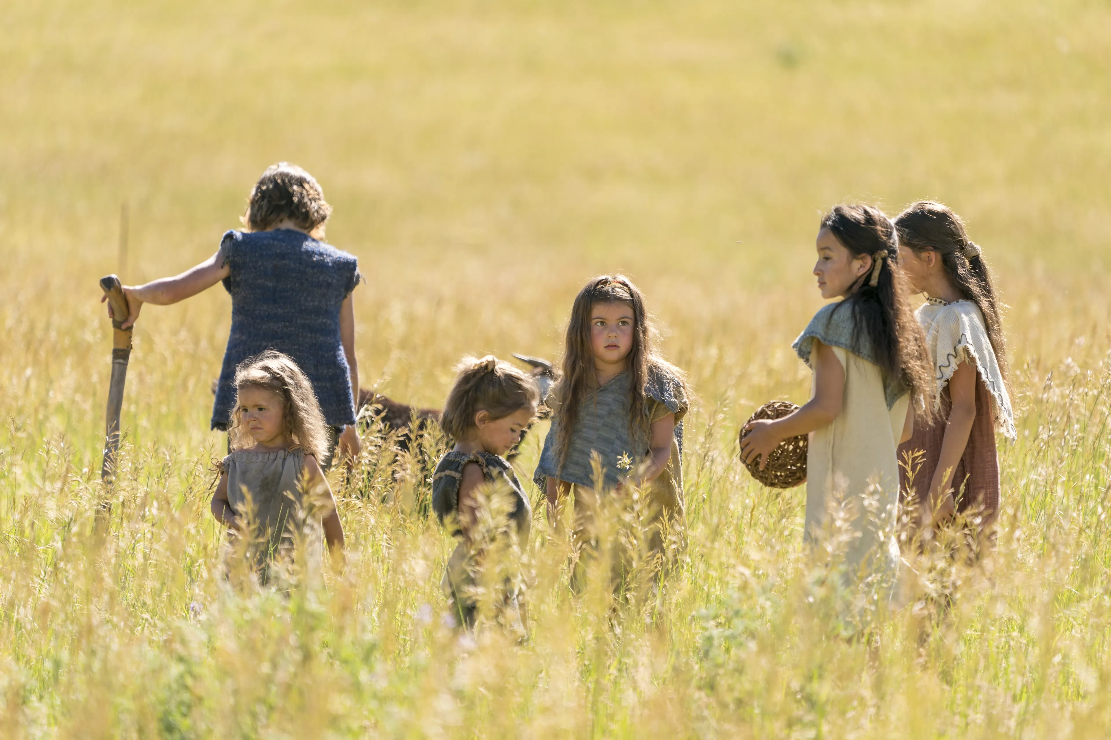 Nephite children in a field.