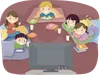 People watching TV