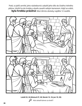 Jesus’s Burial coloring page