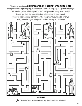 Parable of the Talents coloring page
