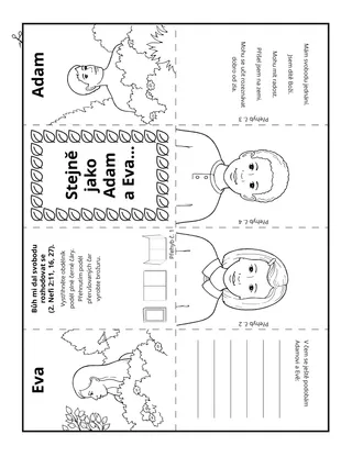stránka s činnostmi: tak jako Adam a Eva mám i já svobodu jednání