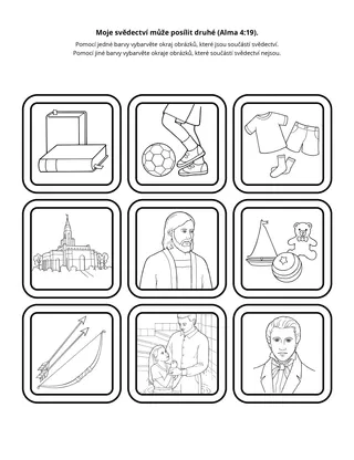 stránka s činnostmi: Moje svědectví může posílit druhé