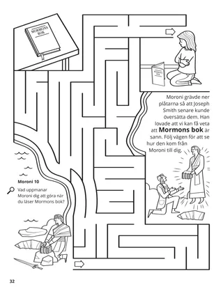 Moroni Buried the Gold Plates coloring page