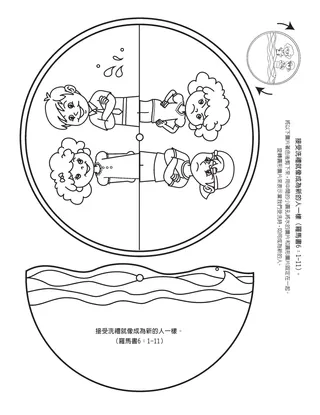 活動頁：接受洗禮就像成為新的人一樣