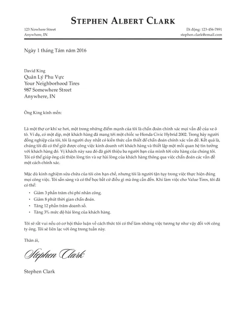 Thư xin việc của Clark