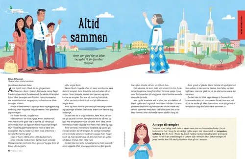 PDF-side af en familie med bagage og en søstermissionær ved et tempel