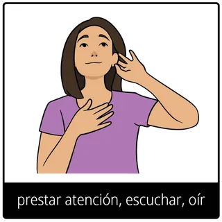 símbolo del Evangelio de prestar atención, escuchar, oír