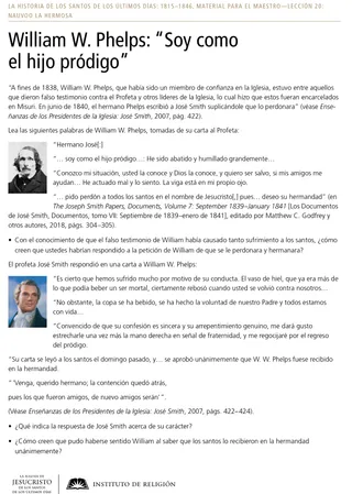 Volante: William W. Phelps: “Soy como el hijo pródigo”