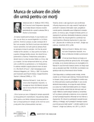 handout, Latter-day Work for the Dead