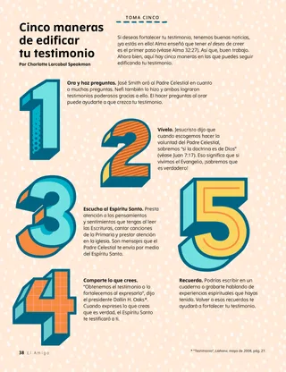 Página en PDF con números de bloques coloridos