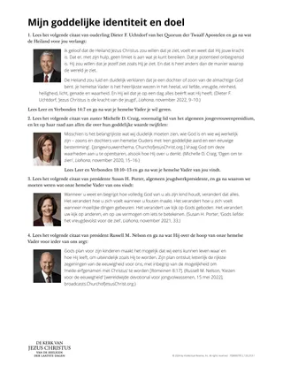 Mijn goddelijke identiteit en doel