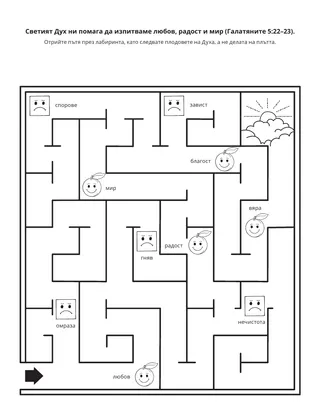 страница с материали за дейности: Светият Дух ни помага да изпитваме любов, радост и мир