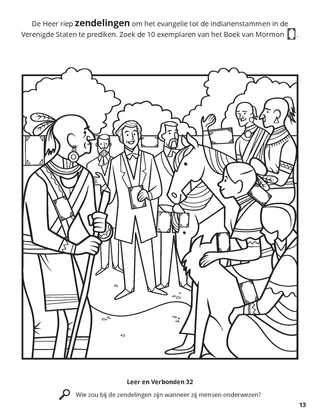 Missionaries Called to the American Indian Nations coloring page