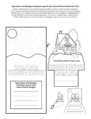 halaman kegiatan: saya akan membangun landasan saya di atas Yesus Kristus