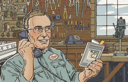 older man in workshop