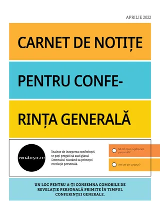 Carnet de notițe pentru conferința generală