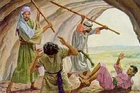 Laman and Lemuel beat Nephi