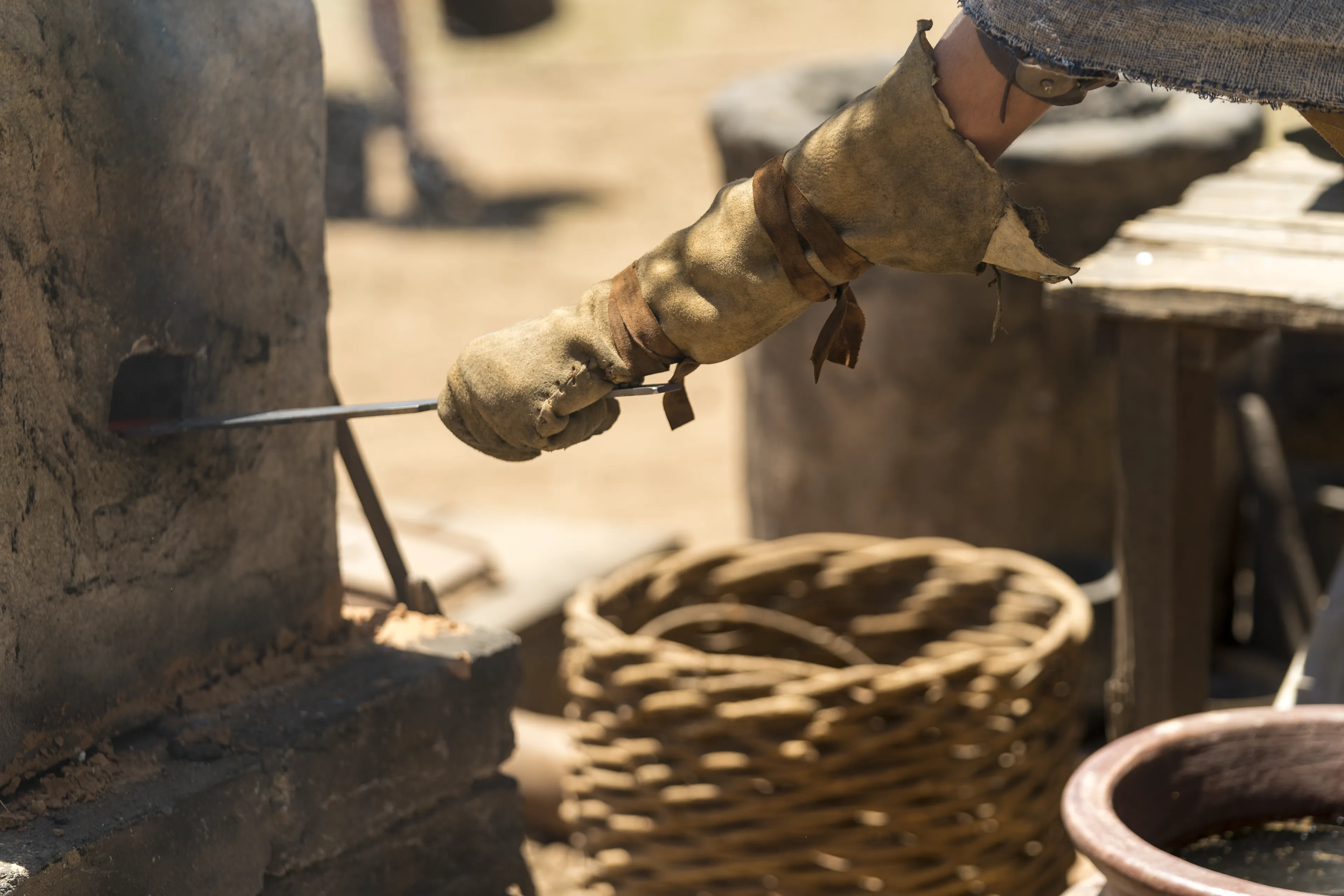 A Nephite forges a sword.