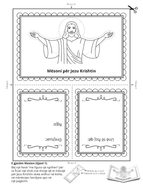 faqja e veprimtarisë: mësoni nga Jezu Krishti