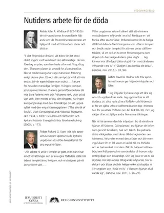 handout, Latter-day Work for the Dead