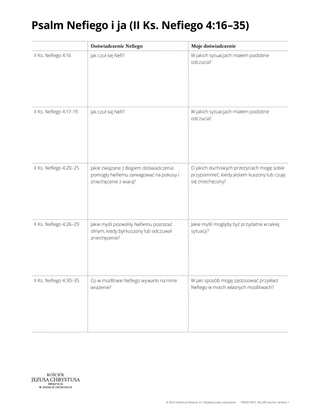 Nephi’s Psalm and me handout