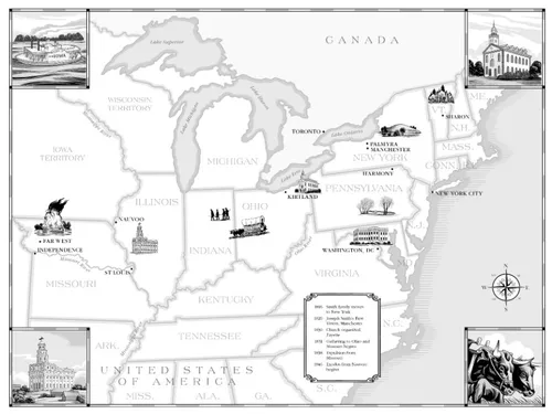 map of eastern and midwestern USA