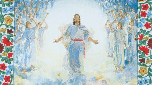 textile depicting the Second Coming of Christ