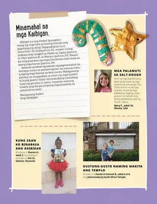 letter and quotes from children