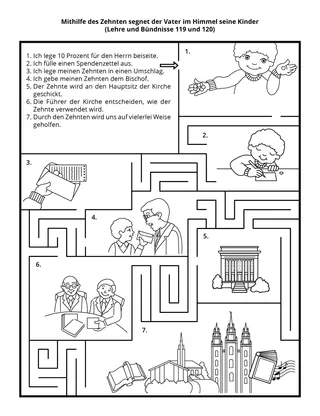 Seite mit der Aktivität für Kinder