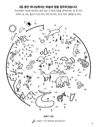 The Creation coloring page