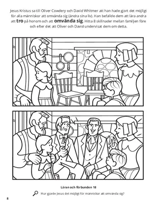 Oliver and David Taught Repentance coloring page