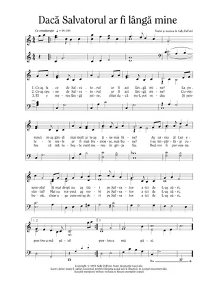 muzică, Dacă Salvatorul ar fi lângă mine