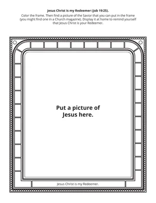 Primary activity page: Jesus Christ is my Redeemer