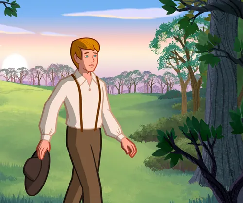 Joseph Smith walking into woods