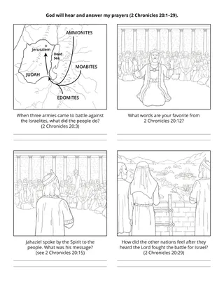 Primary activity page: God will hear and answer my prayers