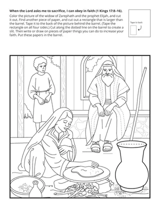 Primary activity page: When the Lord asks me to sacrifice, I can obey in faith