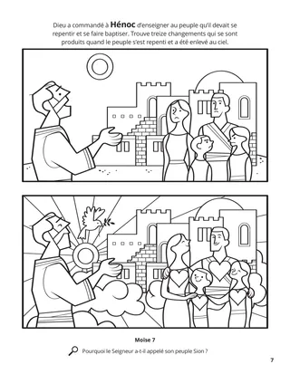 Enoch and the People of Zion coloring page