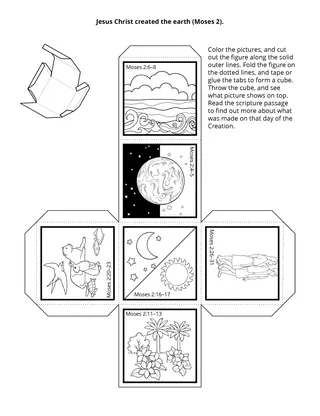 Primary activity page: Jesus created the earth