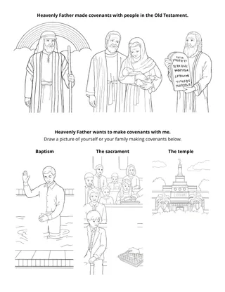 Primary activity page: Heavenly Father wants to make covenants with me