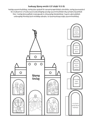 գործնական աշխատանքի էջ. տաճարը Տիրոջ տունն է