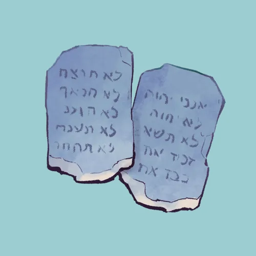tablets with Ten Commandments