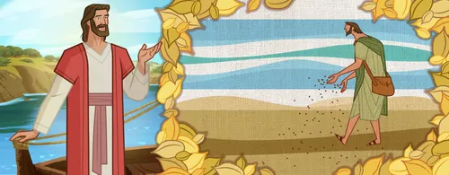 Jesus begins a parable about a man who planted some seeds.