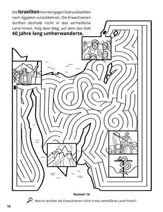 Forty Years in the Wilderness coloring page